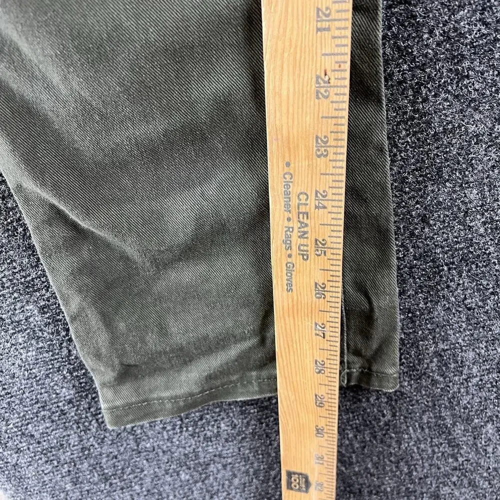 Aeropostale Men's Skinny Jeans Green Twill Cotton Tapered Legs Pants Size 30x30